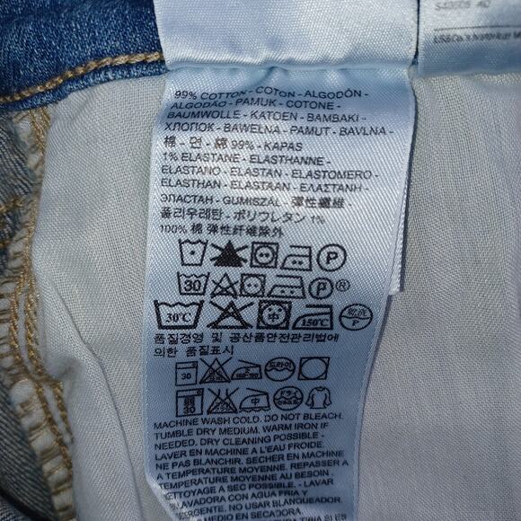 Levi's Denim Shorts Women's Size 12 Mom High Rise 4" Midi Blue Jean W31 Stretch - Picture 10 of 11